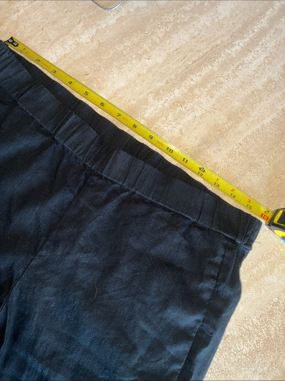 J. Jill Linen Pants Women's M, Black, Stretch Pull-On, 4 pockets, Cuffs. euc - Picture 14 of 15